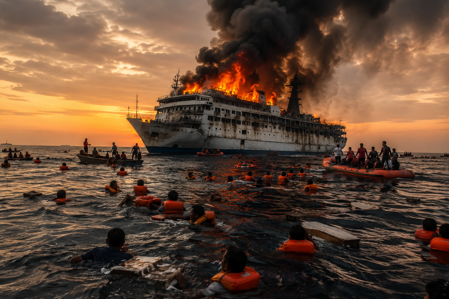 Korban Kapal Mutiara Sentosa Yang Terbakar