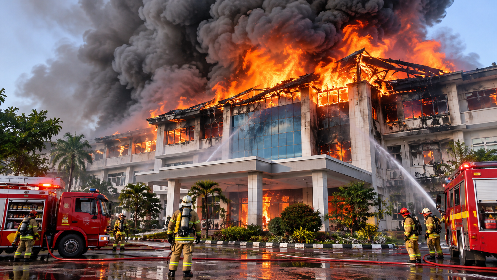Kebakaran Kantor Bpn Karawang